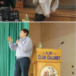 Top:Jennifer Berry proudly accepts a thank-you MSBA tee. Bottom:Cindy Bee shares bee removal techniques,peppered with colorful stories of her varied experiences over the years