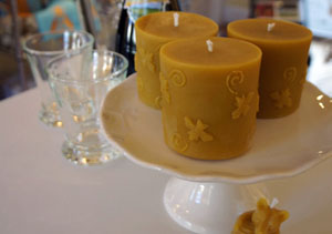 Candles and Glassware at The Honey Exchange in Portland Candles and Glassware at The Honey Exchange in Portland