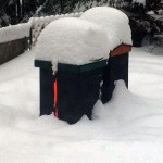 Bee Hives in Snow - Maine