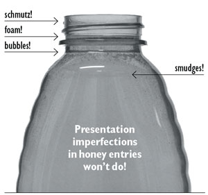 "Queenline" Jar for Honey Show Entry "Queenline" Jar for Honey Show Entry