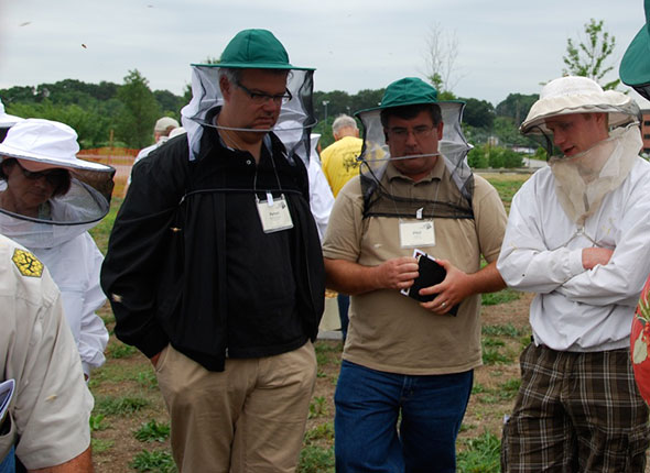 Peter Richardson, Phil Gaven, and Ian Munger representing Maine at EAS
