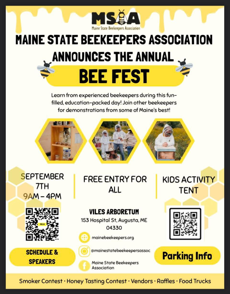 Poster of 2025 Annual BeeFest at Viles Arboretum on September 7, 2025